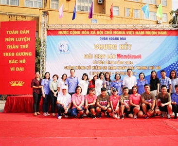 Viện KSND quận Hoàng Mai tham gia Giải chạy báo Hànộimới lần thứ 46